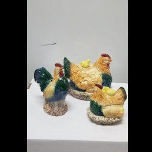 Fitz & Floyd 3 piece set: pitcher, sugar, and creamer set